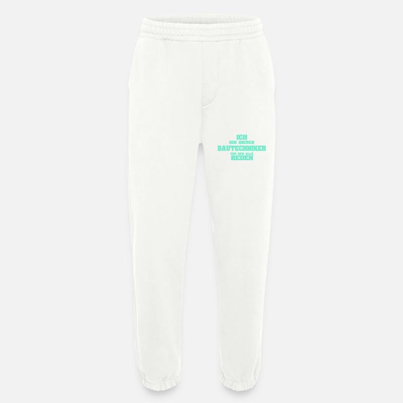 Occupation Construction Technician - Heavyweight Jogging Pants - made by SPREAD  - OFF WHITE