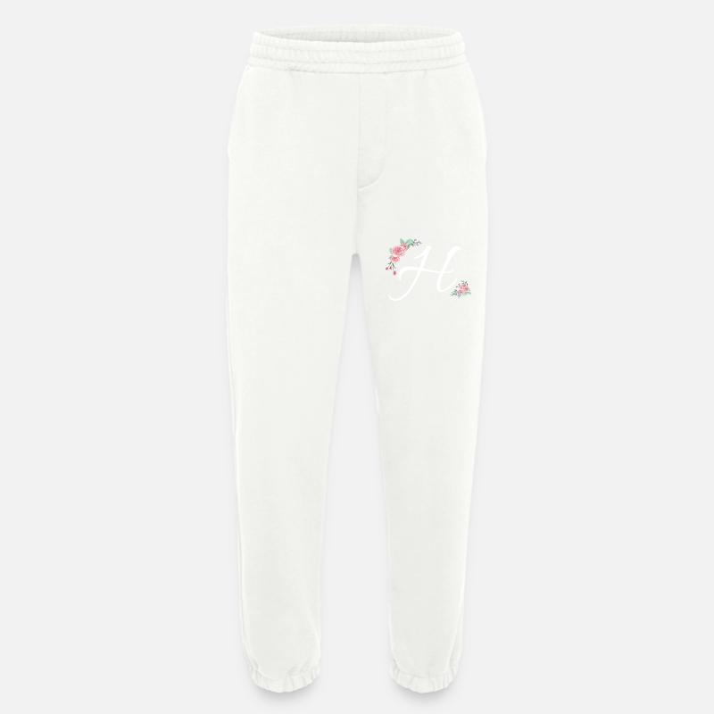 Buchstabe h Blumen - Heavyweight Jogginghose - made by SPREAD  - OFF WHITE