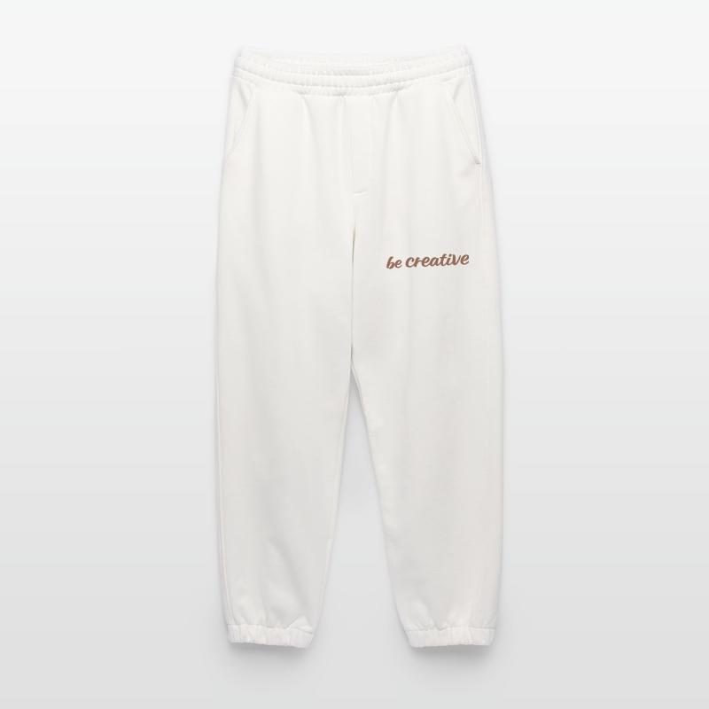 Be Creative Script Marron Pantalon de jogging bio épais fabriqué en UE