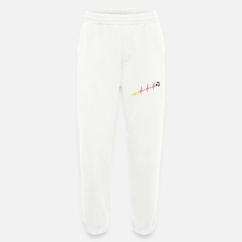 Musiknote Herzschlag Trompete - Heavyweight Jogginghose - made by SPREAD  - OFF WHITE
