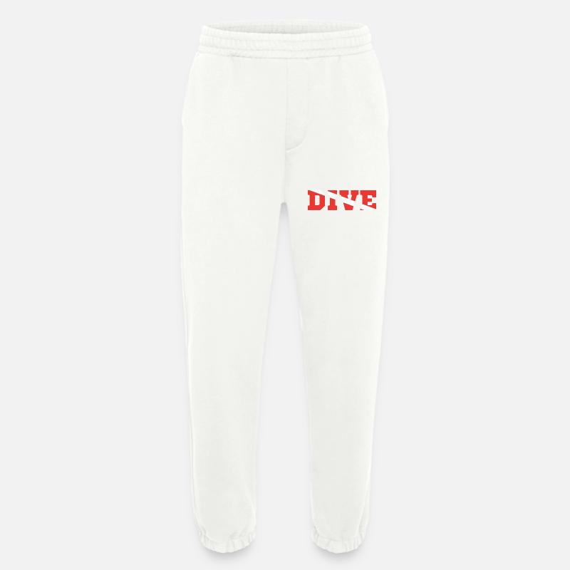 Plongée Plongeur Scuba - Pantalon de jogging bio épais fabriqué en UE - OFF WHITE