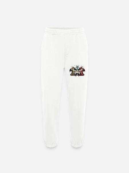 Dragons playing cards - Heavyweight Jogging Pants - made by SPREAD - OFF WHITE