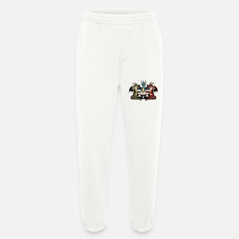 Drachen-Spielkarten - Heavyweight Jogginghose - made by SPREAD  - OFF WHITE