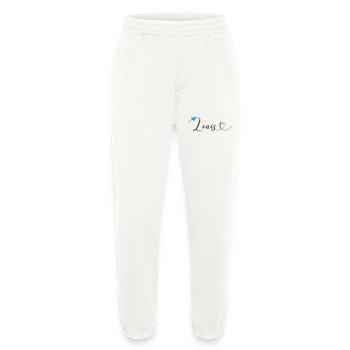 Louis Nom Prénom Calligraphie Coeur - Pantalon de jogging bio épais fabriqué en UE - OFF WHITE - Devant