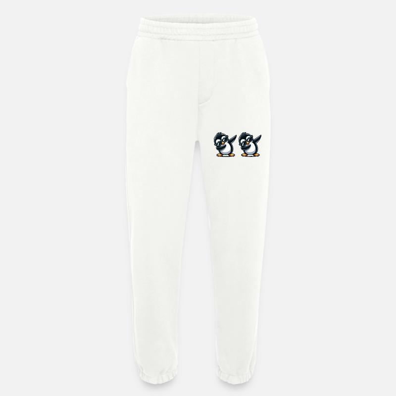 pinguin dabbing 2 - Heavyweight Jogginghose - made by SPREAD  - OFF WHITE