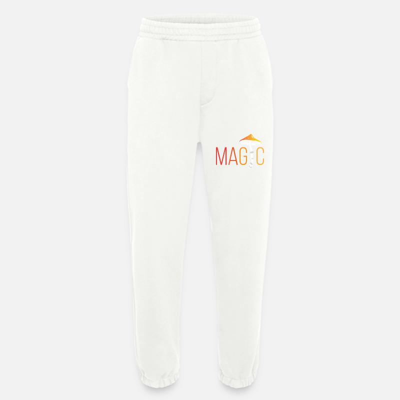 Magic Champignons Champignons Champignons - Pantalon de jogging bio épais fabriqué en UE - OFF WHITE