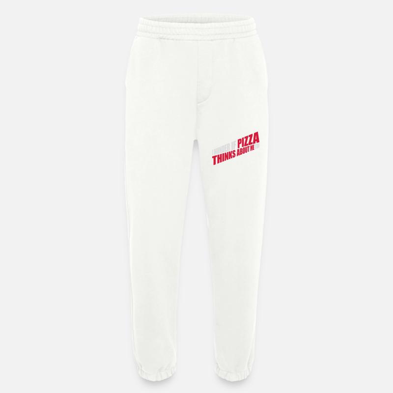 pizza thinks about me - Heavyweight Jogginghose - made by SPREAD  - OFF WHITE