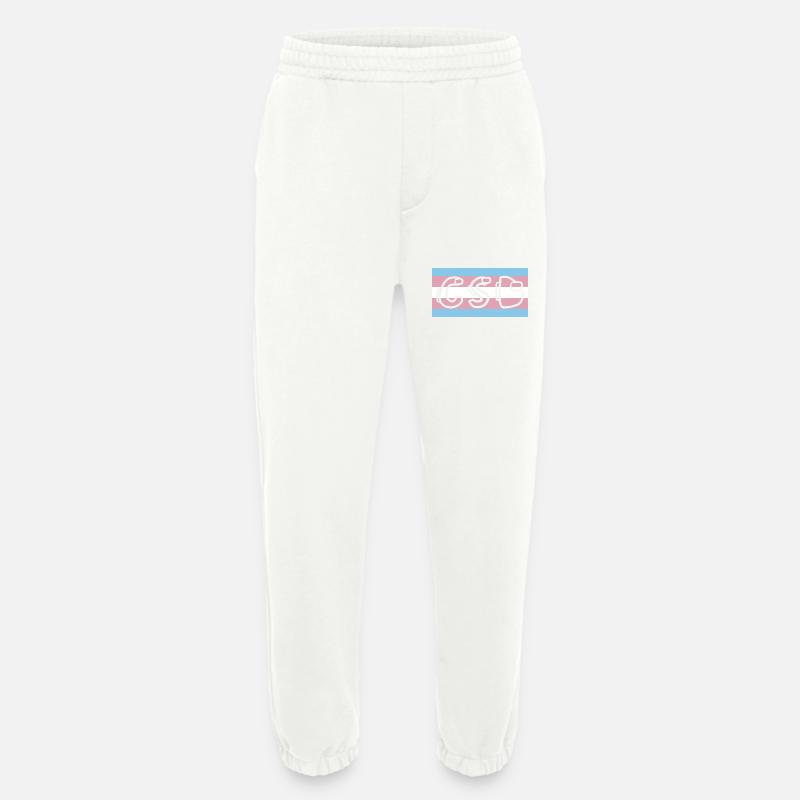 Trans Pride Flag CSD - Heavyweight Jogging Pants - made by SPREAD  - OFF WHITE