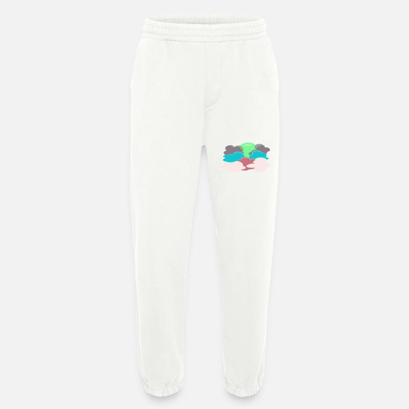 Sun behind the clouds - Heavyweight Jogging Pants - made by SPREAD  - OFF WHITE