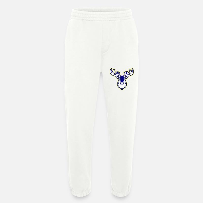 Elch Kopf - Heavyweight Jogginghose - made by SPREAD  - OFF WHITE