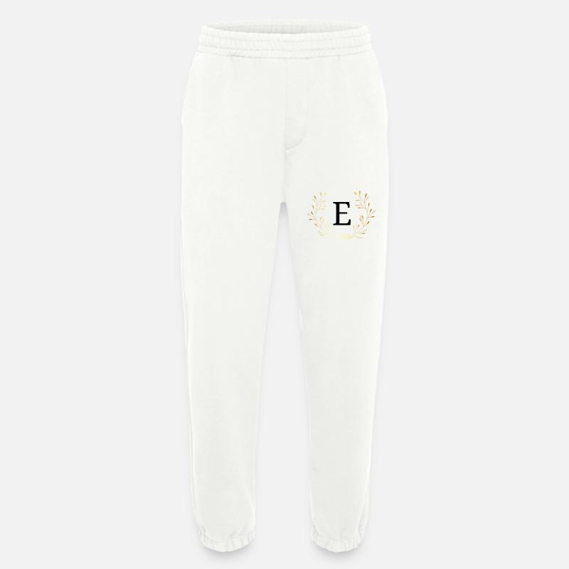 Buchstabe e Goldene Blumenkrone - Heavyweight Jogginghose - made by SPREAD  - OFF WHITE