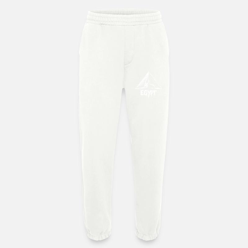 Pyramide du Sphinx d’Égypte - Pantalon de jogging bio épais fabriqué en UE - OFF WHITE