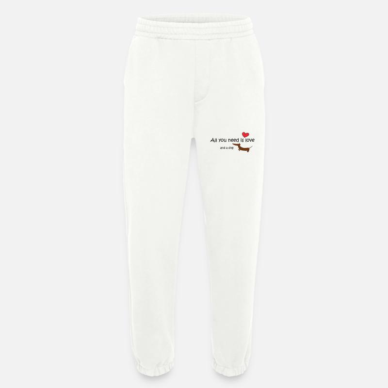 Cute comic dachshund with saying - Heavyweight Jogging Pants - made by SPREAD  - OFF WHITE