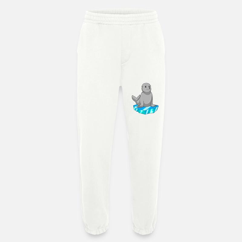Seal with ice floe - Heavyweight Jogging Pants - made by SPREAD  - OFF WHITE