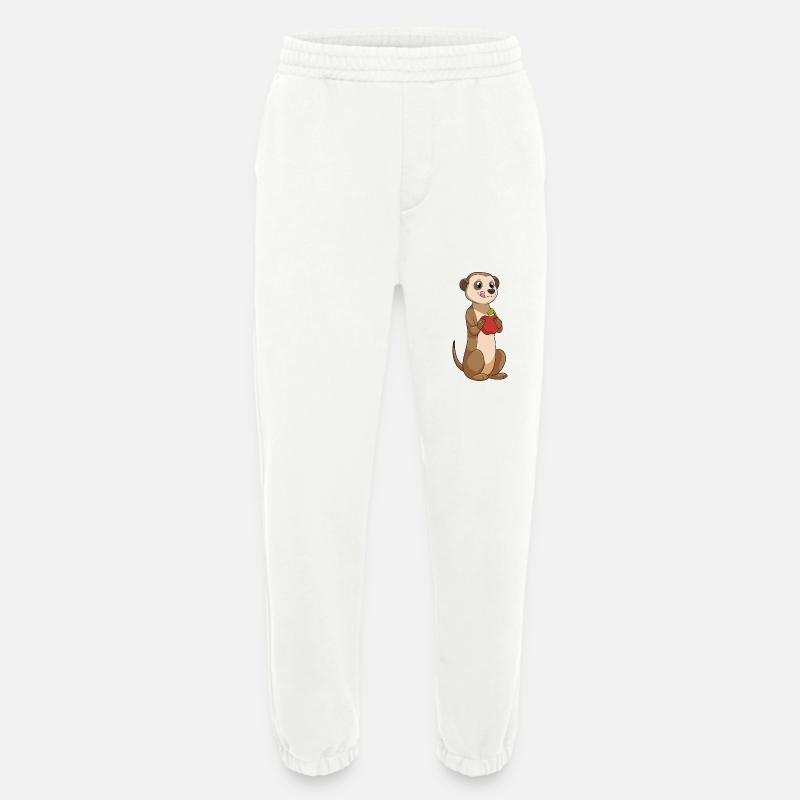Erdmännchen mit Apfel - Heavyweight Jogginghose - made by SPREAD  - OFF WHITE