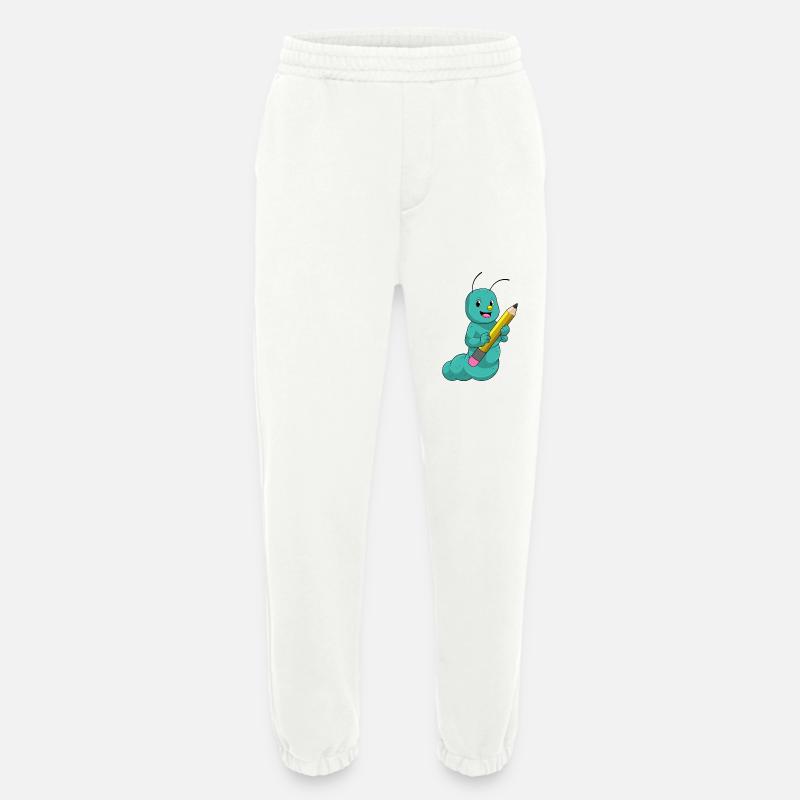 Raupe mit Bleistift - Heavyweight Jogginghose - made by SPREAD - OFF WHITE