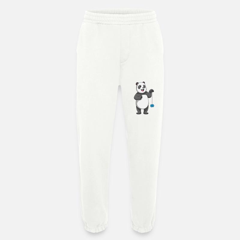 Panda with Jojo - Heavyweight Jogging Pants - made by SPREAD - OFF WHITE