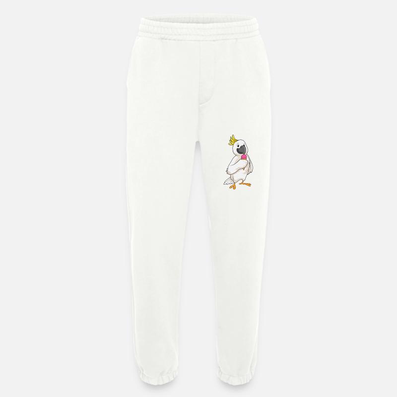 Parrot with waffle iron - Heavyweight Jogging Pants - made by SPREAD  - OFF WHITE