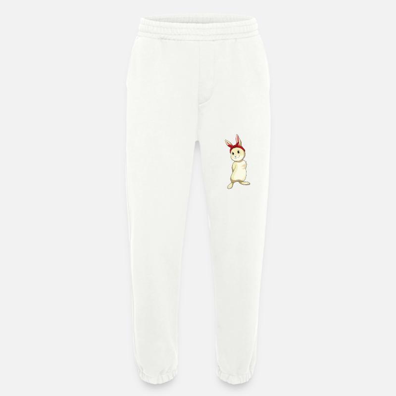 Rabbit with loop - Heavyweight Jogging Pants - made by SPREAD  - OFF WHITE