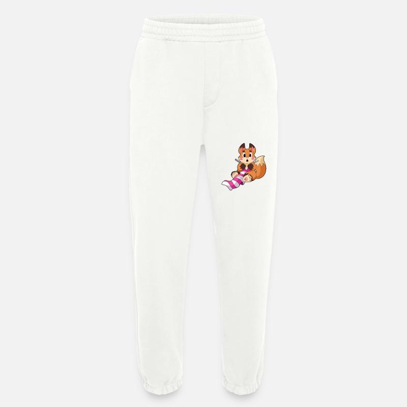 Fuchs mit Schal - Heavyweight Jogginghose - made by SPREAD  - OFF WHITE
