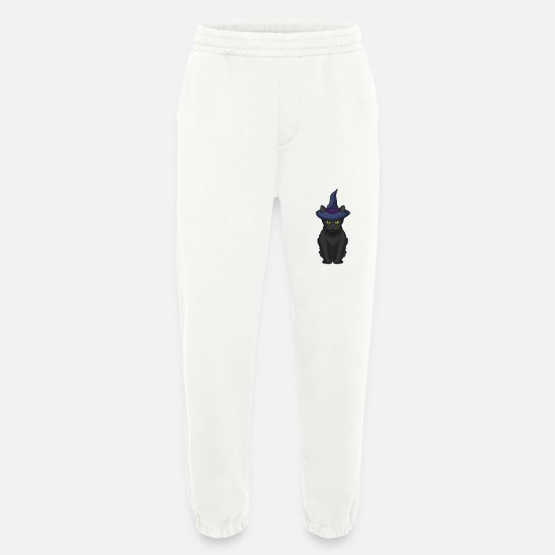 Sorcière de chat - Pantalon de jogging bio épais fabriqué en UE - OFF WHITE