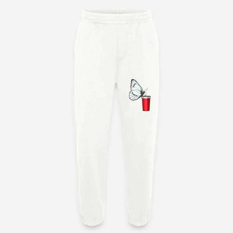 Schmetterling Trinkbecher - Heavyweight Jogginghose - made by SPREAD  - OFF WHITE