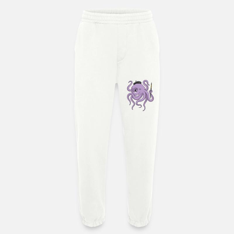 Krake Maler Pinsel - Heavyweight Jogginghose - made by SPREAD  - OFF WHITE