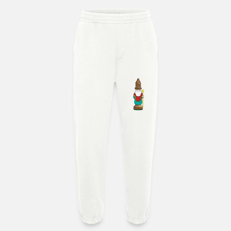 Pièce d’échecs Coureur d’échecs - Pantalon de jogging bio épais fabriqué en UE - OFF WHITE