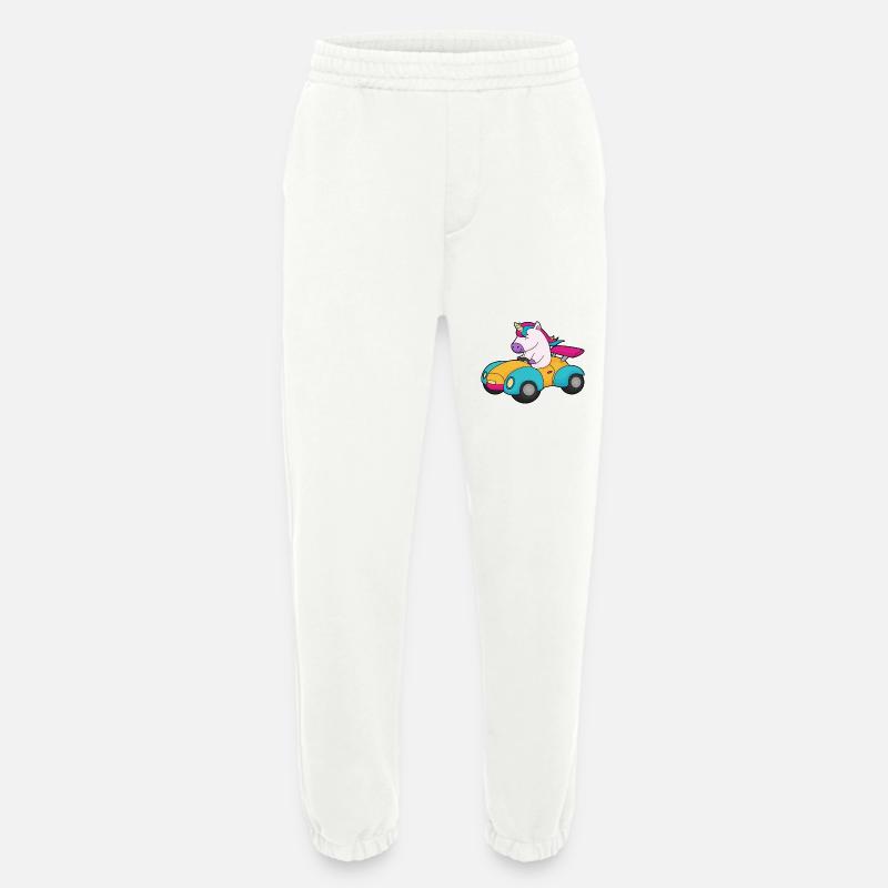Einhorn Auto - Heavyweight Jogginghose - made by SPREAD  - OFF WHITE