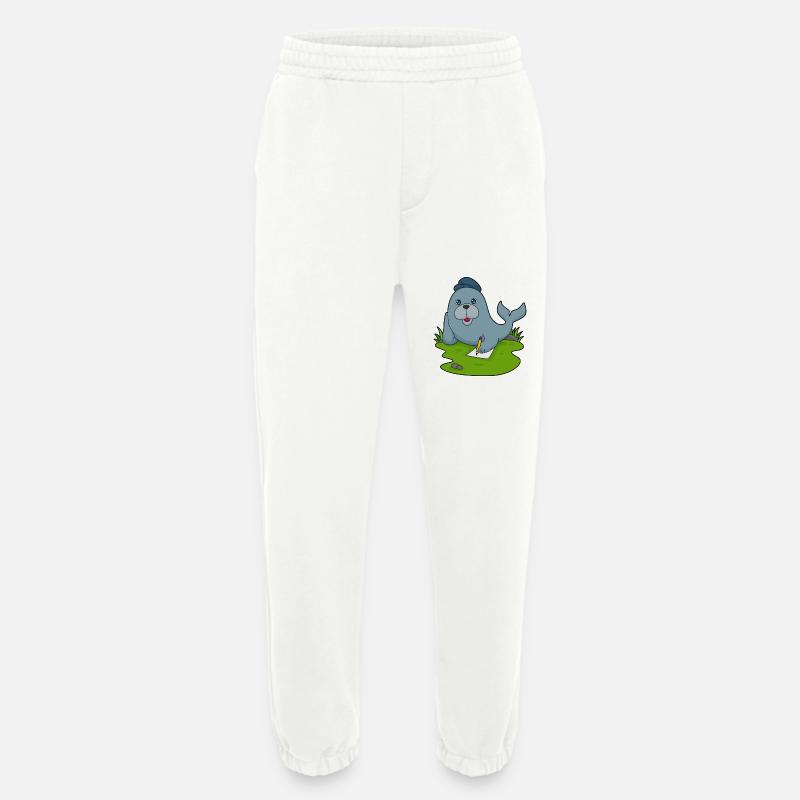 Papier crayon scellé - Pantalon de jogging bio épais fabriqué en UE - OFF WHITE