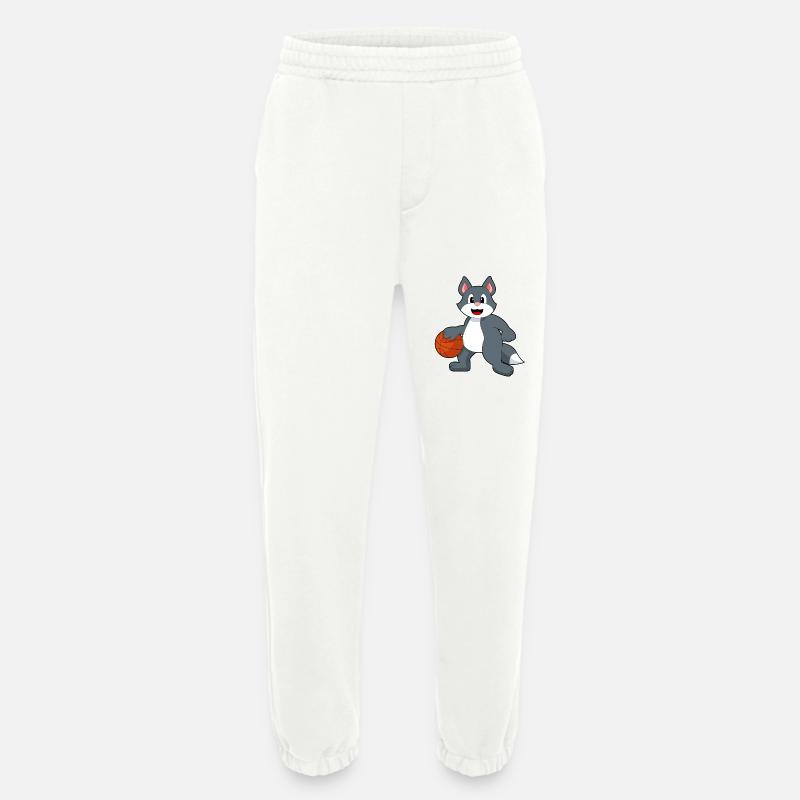 Chat Basketteur Basketteur - Pantalon de jogging bio épais fabriqué en UE - OFF WHITE