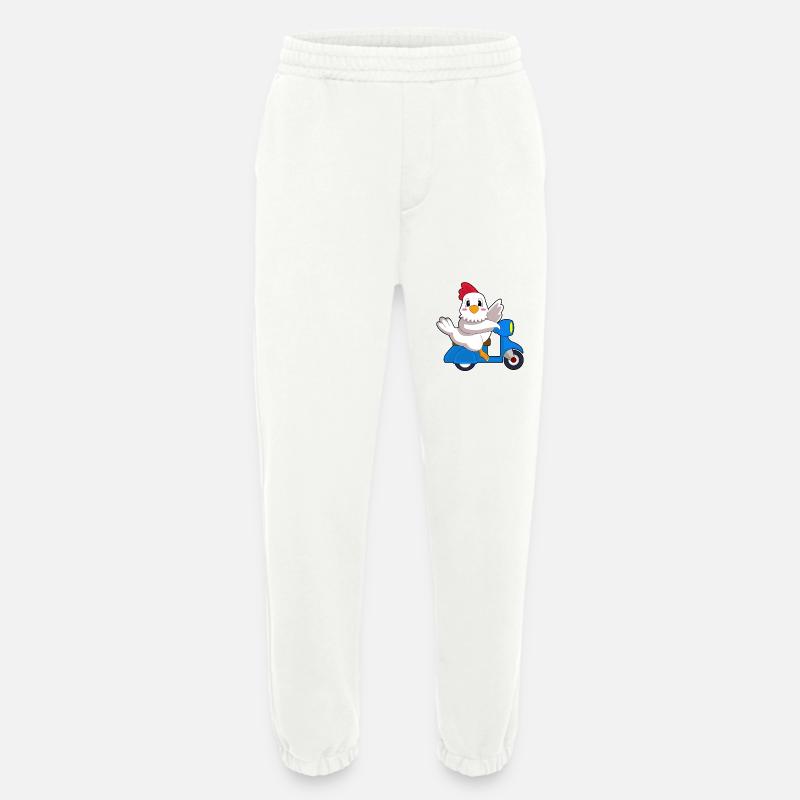 Huhn Motorroller - Heavyweight Jogginghose - made by SPREAD  - OFF WHITE