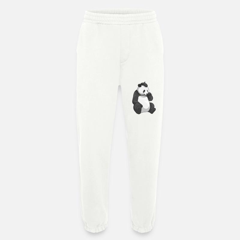 Panda Painter Brush - Heavyweight Jogging Pants - made by SPREAD  - OFF WHITE