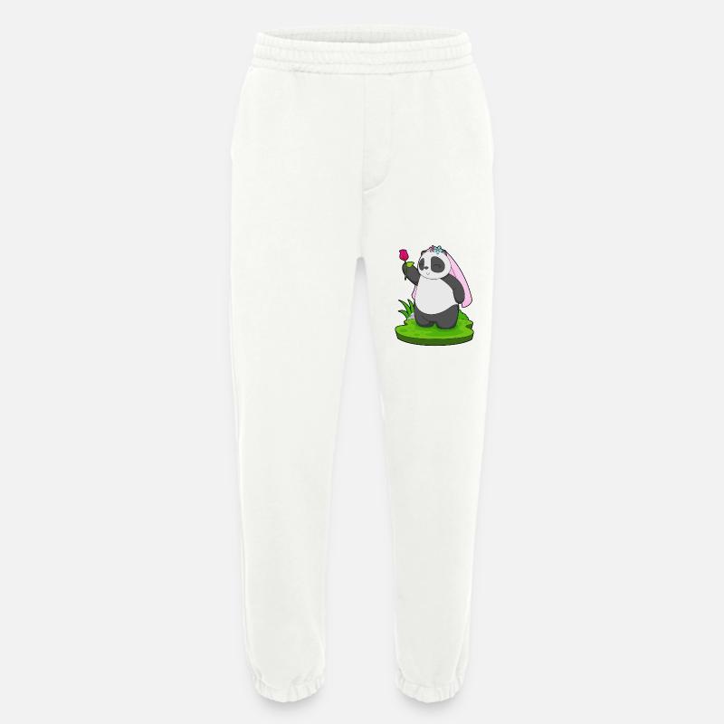 Panda Bride Rose Wedding - Heavyweight Jogging Pants - made by SPREAD  - OFF WHITE