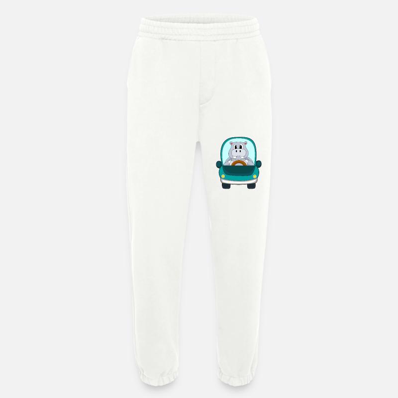 Nilpferd Auto - Heavyweight Jogginghose - made by SPREAD - OFF WHITE
