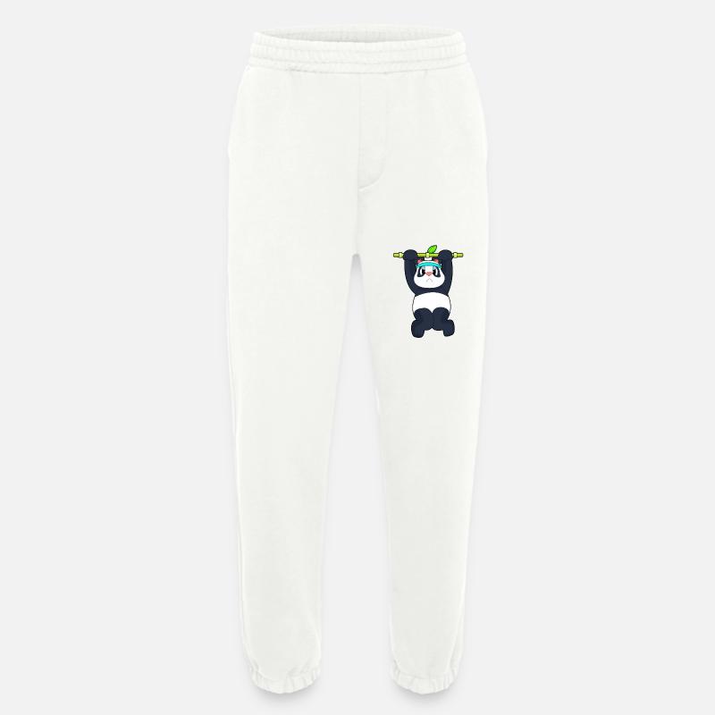 Panda Fitness Pull-ups - Heavyweight Jogging Pants - made by SPREAD  - OFF WHITE