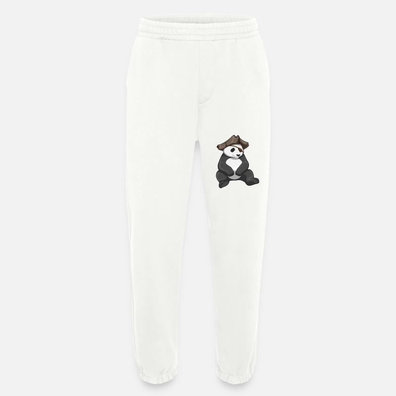 Panda Pirate Pirate Hat - Heavyweight Jogging Pants - made by SPREAD  - OFF WHITE