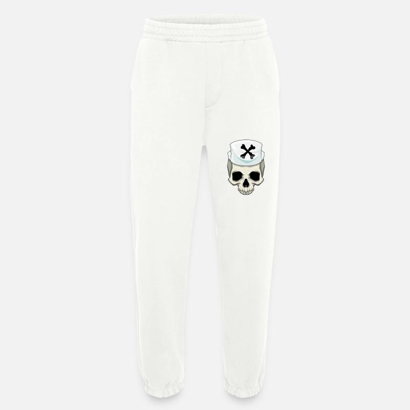 Infirmière crânienne - Pantalon de jogging bio épais fabriqué en UE - OFF WHITE