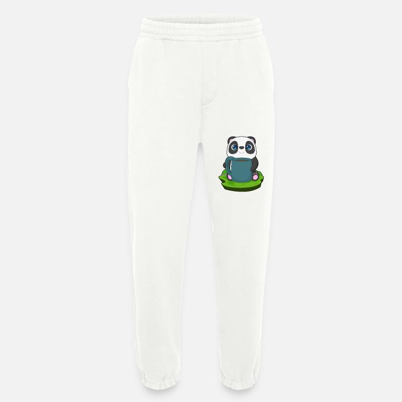 Panda Kaffee Becher - Heavyweight Jogginghose - made by SPREAD  - OFF WHITE