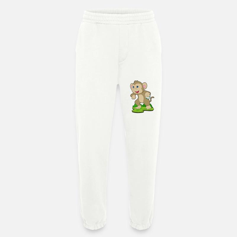 Monkey handball player handball - Heavyweight Jogging Pants - made by SPREAD - OFF WHITE