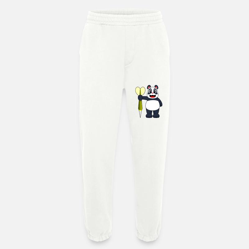Panda Dart Dartpfeil - Pantalon de jogging bio épais fabriqué en UE - OFF WHITE