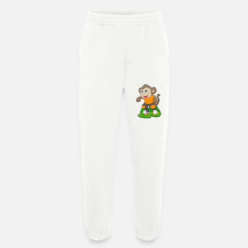 Monkey Rollers Rollers Rollers - Pantalon de jogging bio épais fabriqué en UE - OFF WHITE