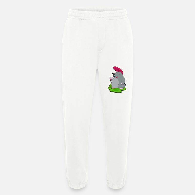 Mole Rain Umbrella - Heavyweight Jogging Pants - made by SPREAD - OFF WHITE