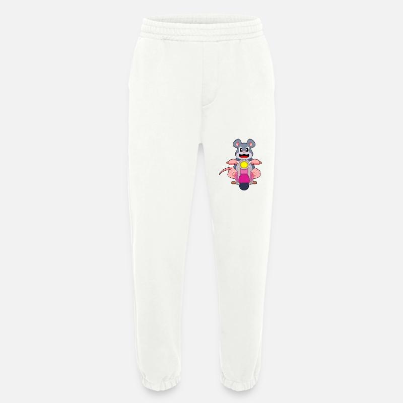Mouse Motorcycle - Heavyweight Jogging Pants - made by SPREAD  - OFF WHITE