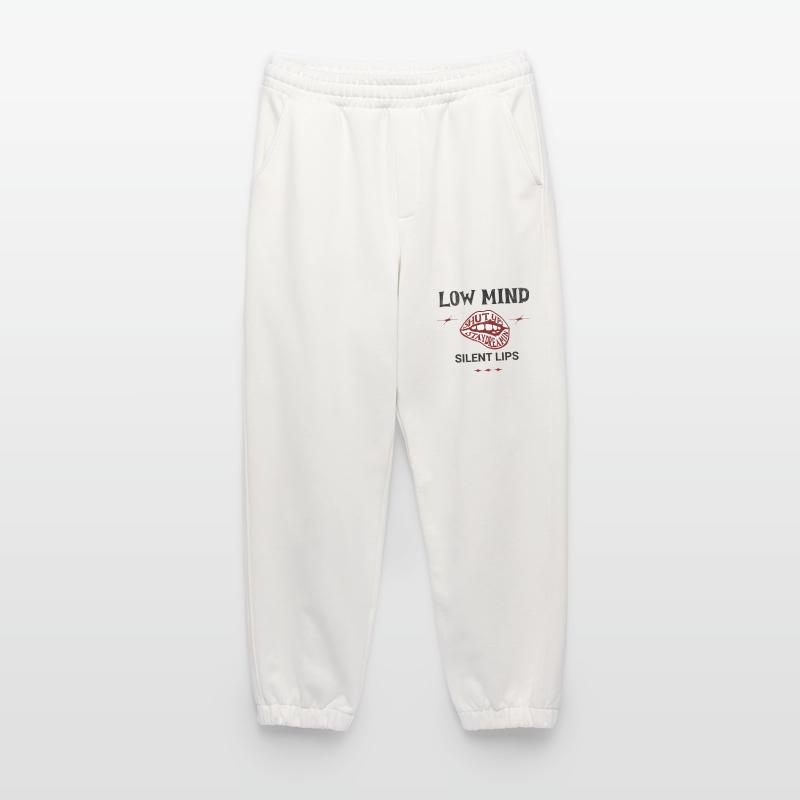 Low Mind – Silent Lips Spruch Heavyweight Jogginghose - made by SPREAD 