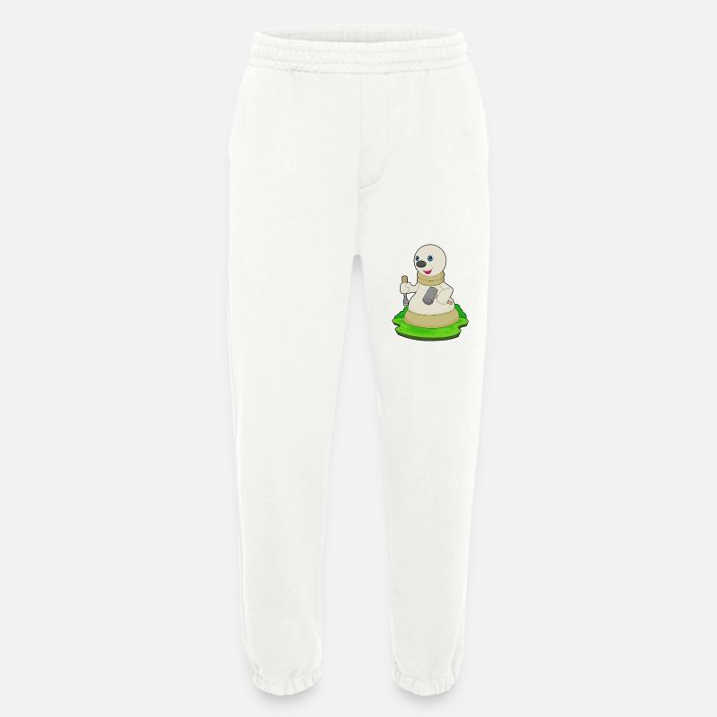 Pièce d’échecs pion échecs - Pantalon de jogging bio épais fabriqué en UE - OFF WHITE