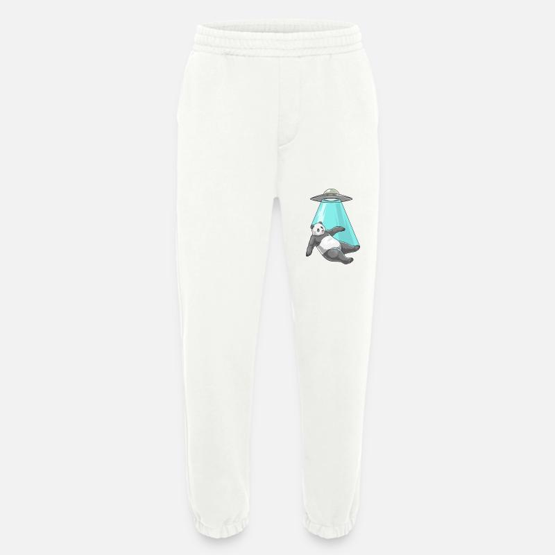 Panda Raumschiff - Heavyweight Jogginghose - made by SPREAD  - OFF WHITE