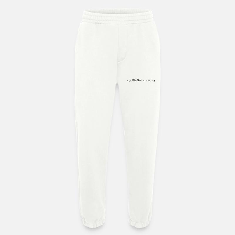 Unschubladisbar – Expression autodérisoire - Pantalon de jogging bio épais fabriqué en UE - OFF WHITE