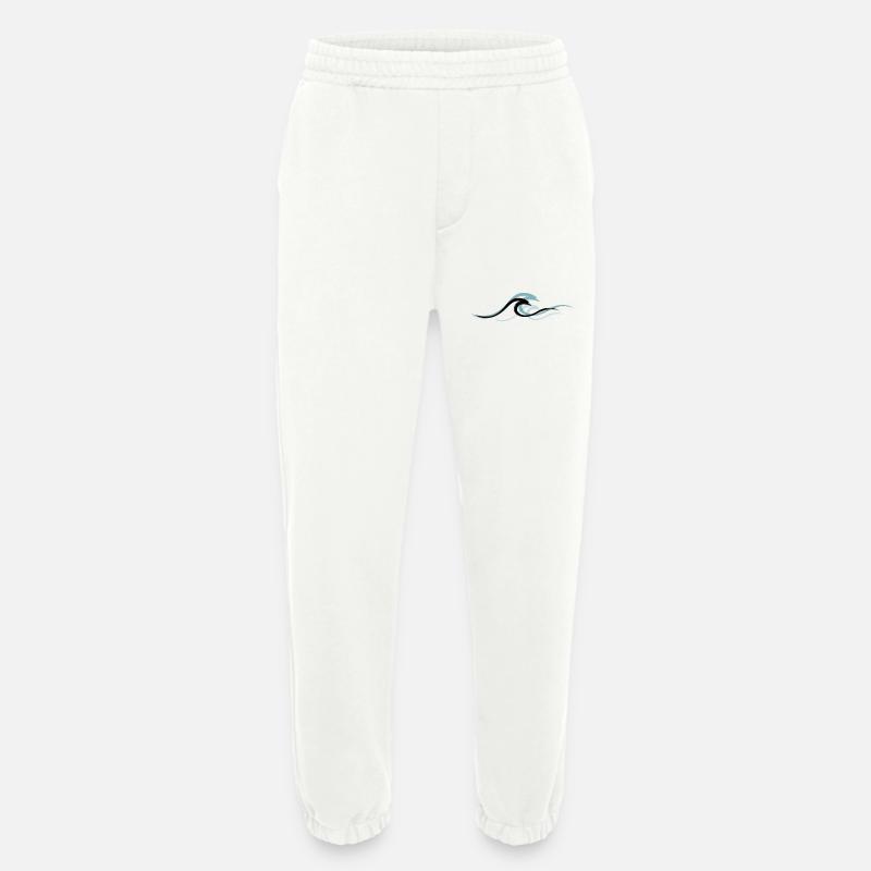 Welle wave Surfen Wasserratte Surfer - Heavyweight Jogginghose - made by SPREAD  - OFF WHITE