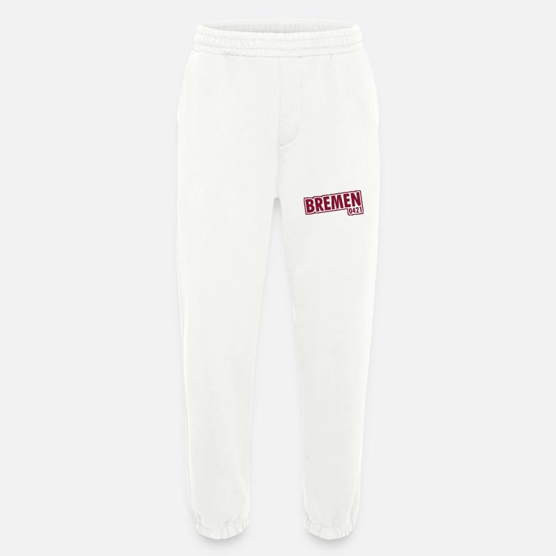 Bremen - 0421 - Area Code - Heavyweight Jogging Pants - made by SPREAD  - OFF WHITE